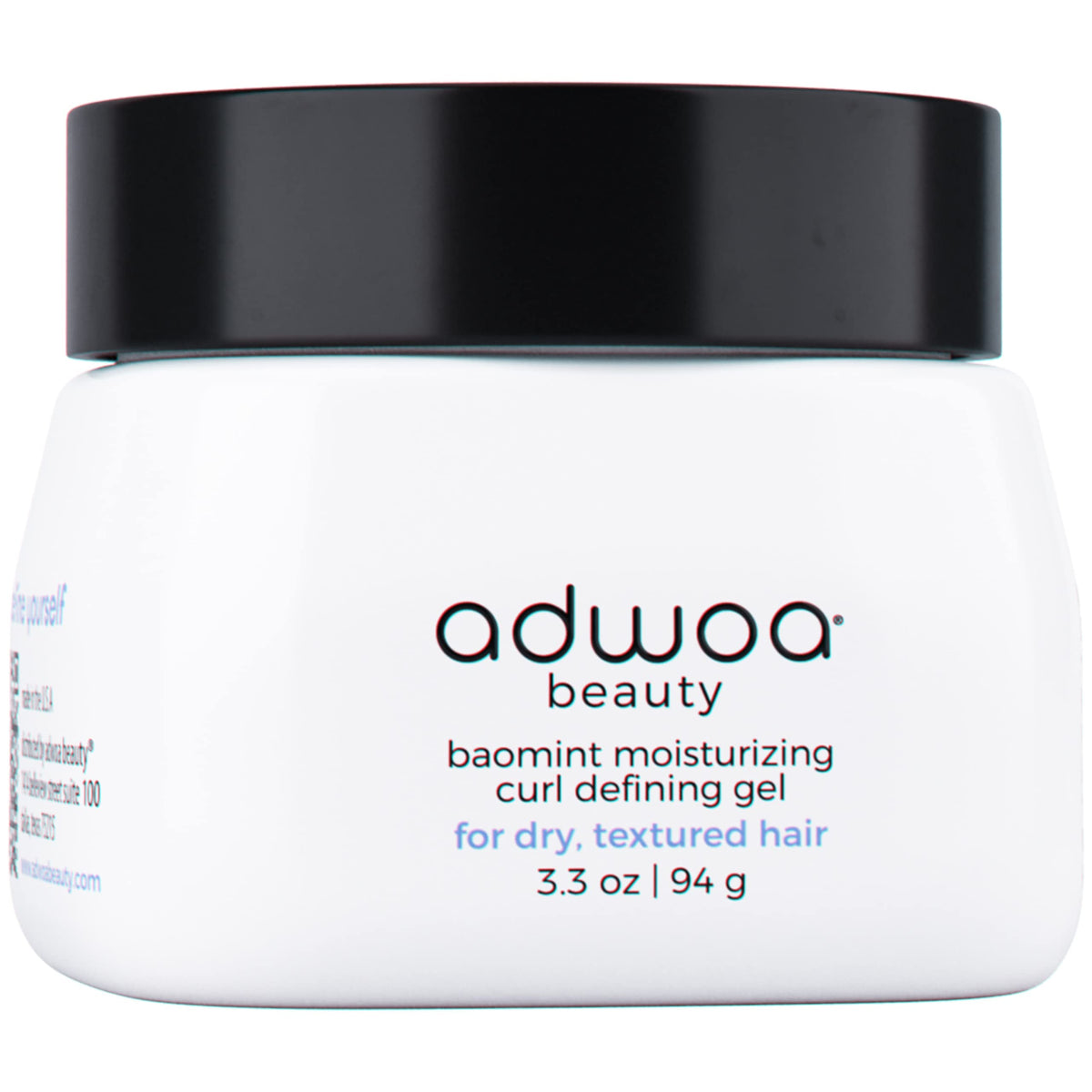 adwoa beauty Baomint curl-defining gel bottle shows creamy texture for smooth, lasting hold