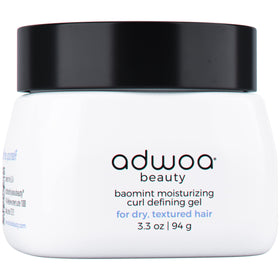 adwoa beauty Baomint curl-defining gel bottle shows creamy texture for smooth, lasting hold