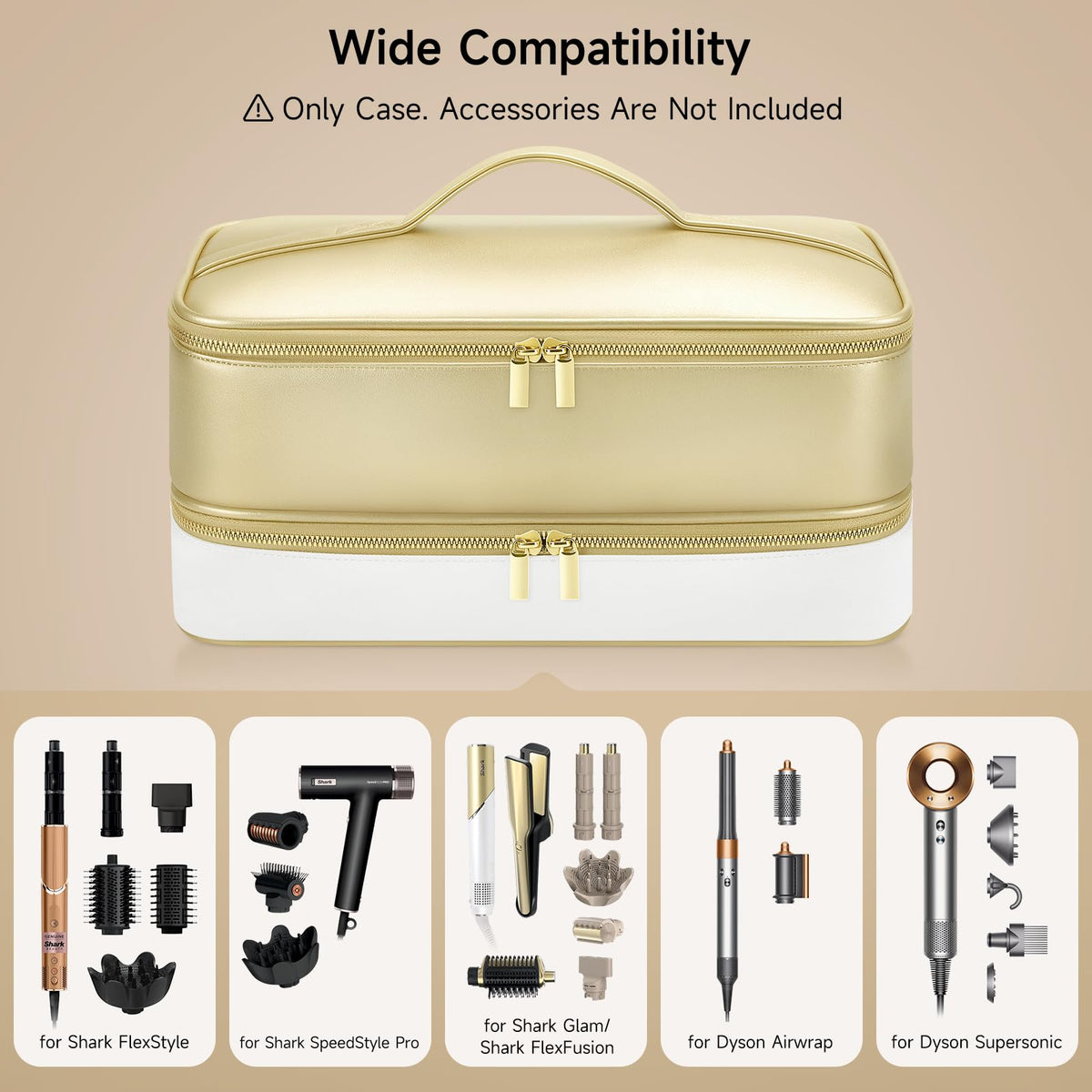 Illustration of Adworte case wide compatibility with FlexFusion and Shark models for travel