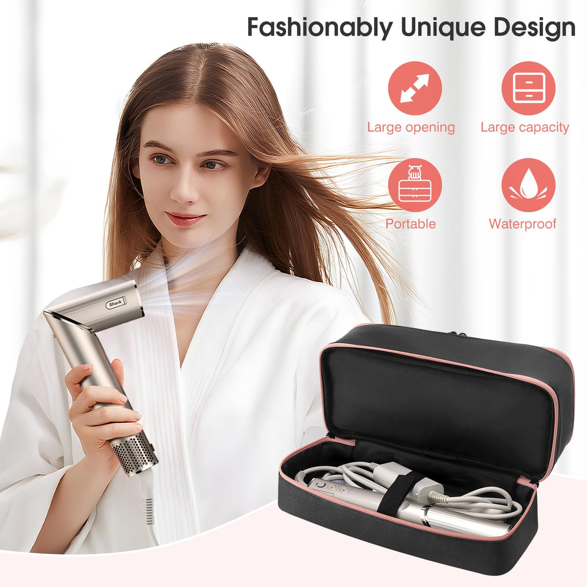 Adworte portable handle enables easy carrying on trips.