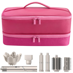 Adworte travel case for hair dryer with Shark FlexStyle pink, protects during travel.