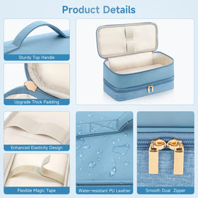 Adworte dual-zipper closure; easy access while traveling.