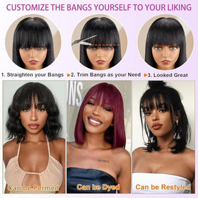 Adyutrlia 180% density wig provides full, natural volume.