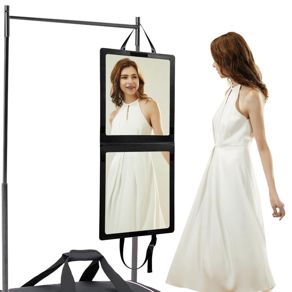 Adzyz foldable full-length mirror with a clear 33-inch view for full-body checks
