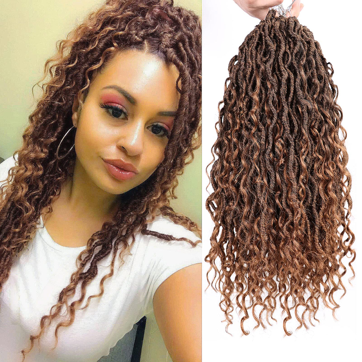 Aeagoo Goddess Locs 14in pack preview, lightweight faux locs for easy everyday styling.
