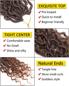 Aeagoo Goddess Locs pre-looped install, saving time for beginner crocheting.
