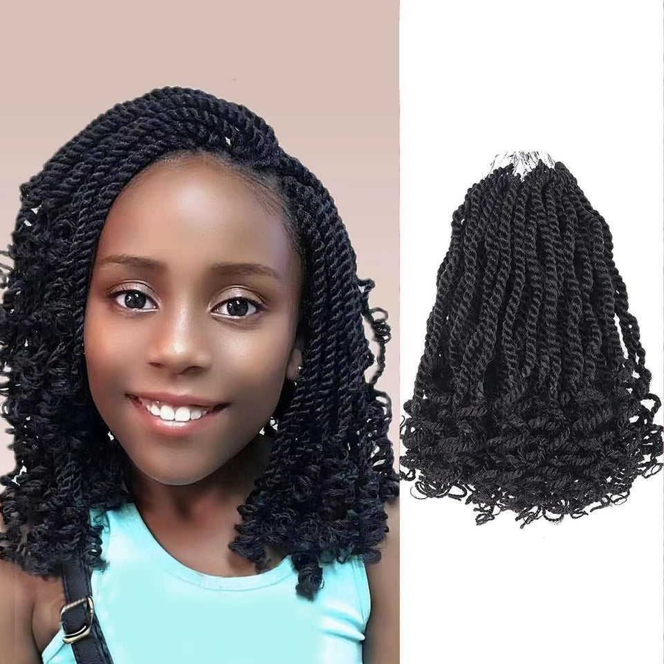 Aeagoo wavy Senegalese twist crochet hair for a natural look and lightweight wear.