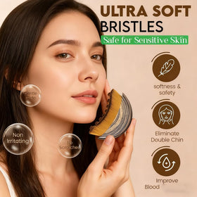 Aeki Lymphatic Contour Face Brush ergonomic handle ensures comfortable grip during routines