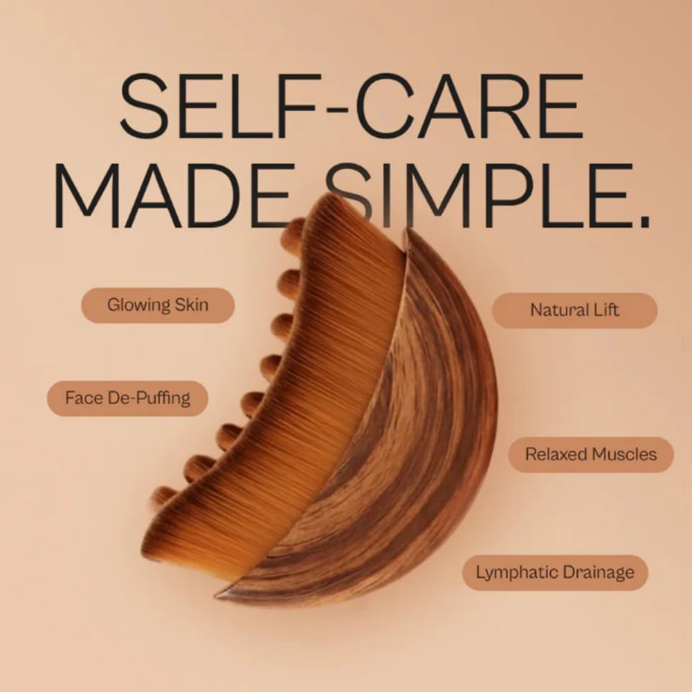Aeki Lymphatic Contour Face Brush jawline sculpt focus helps define facial contours
