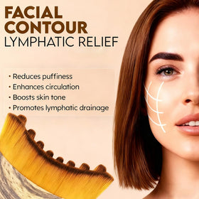 Aeki Lymphatic Contour Face Brush travel-friendly waterproof bristles support easy cleaning