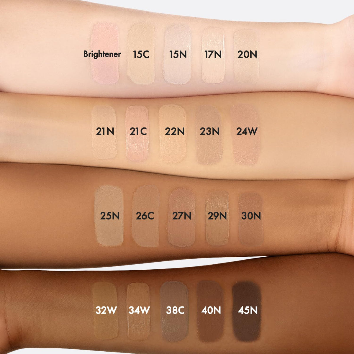 AEKYUNGLUNA LUNA 20-shades-range swatch helps find a matching tone