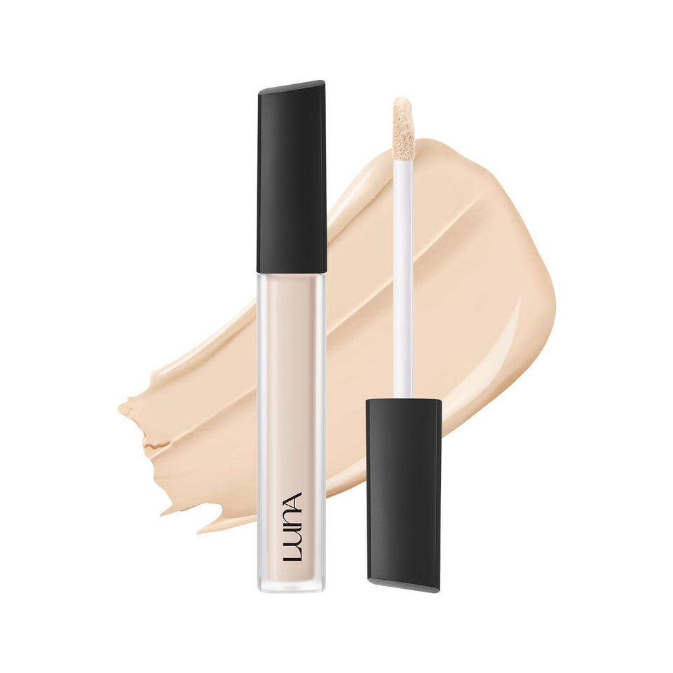 AEKYUNGLUNA LUNA concealer swatch showing full coverage for even skin tone