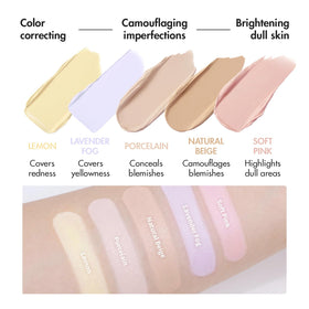 AEKYUNGLUNA LUNA Conceal Palette color swatch strip helps choose the perfect match.