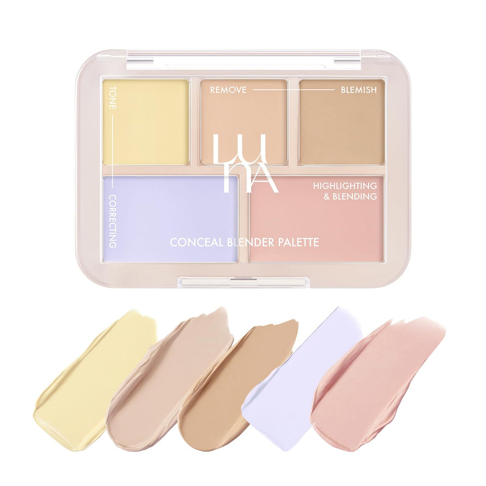 AEKYUNGLUNA LUNA Conceal Palette open compact for multipurpose color correction on the go.
