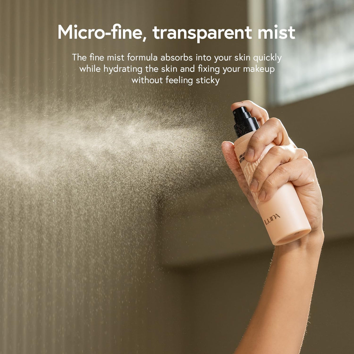 AEKYUNGLUNA LUNA transfer-proof finish keeps makeup in place all day.