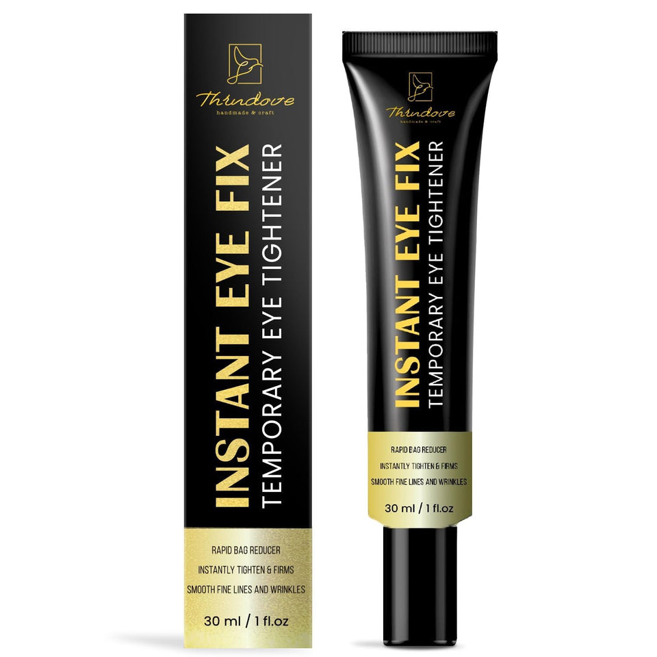 Aemerry Temporary Eye Tightener Cream bottle showing instant firming effect