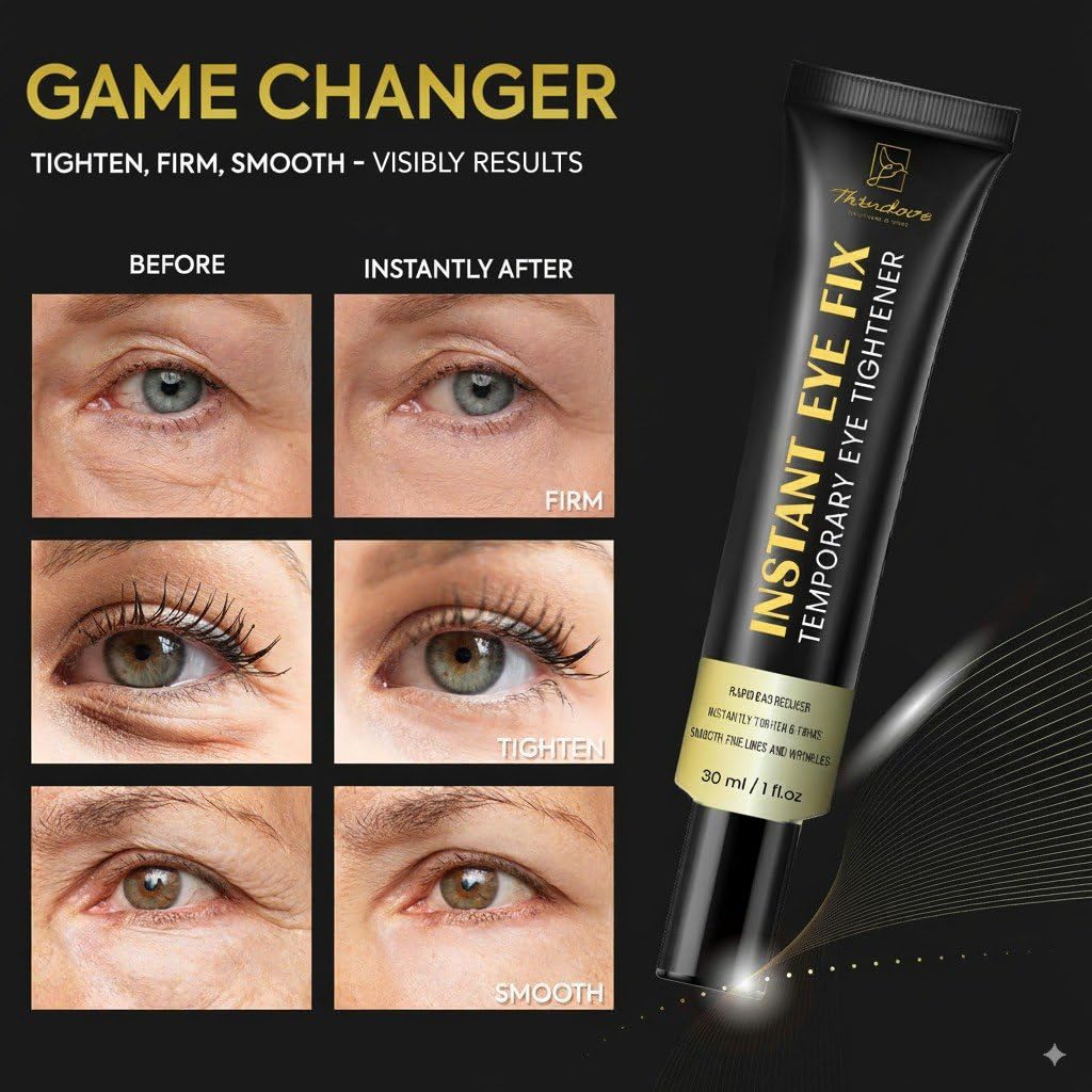 Aemerry under-eye area close-up shows smoother skin after use