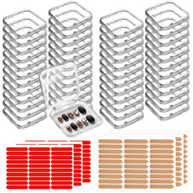 Aemygo 48-set press-on nail storage box with transparent lid for secure display