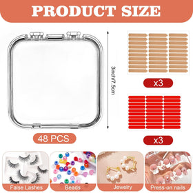Aemygo nail display case with snap closure keeps items organized and dust-free