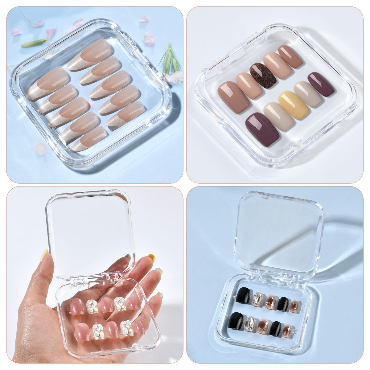 Aemygo travel-ready nail box fits in purses for on-the-go nail selections