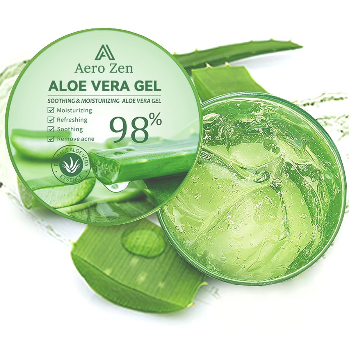 Aero Zen Pure Aloe Gel after sun care offers cooling relief and hydration.