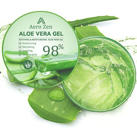Aero Zen Pure Aloe Gel after sun care offers cooling relief and hydration.