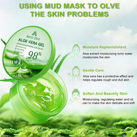 Aero Zen Pure Aloe Gel hair tips usage provides moisture and frizz control.