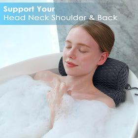 AEROiVi bath pillow spacer mesh offers quick-dry comfort for tub time.