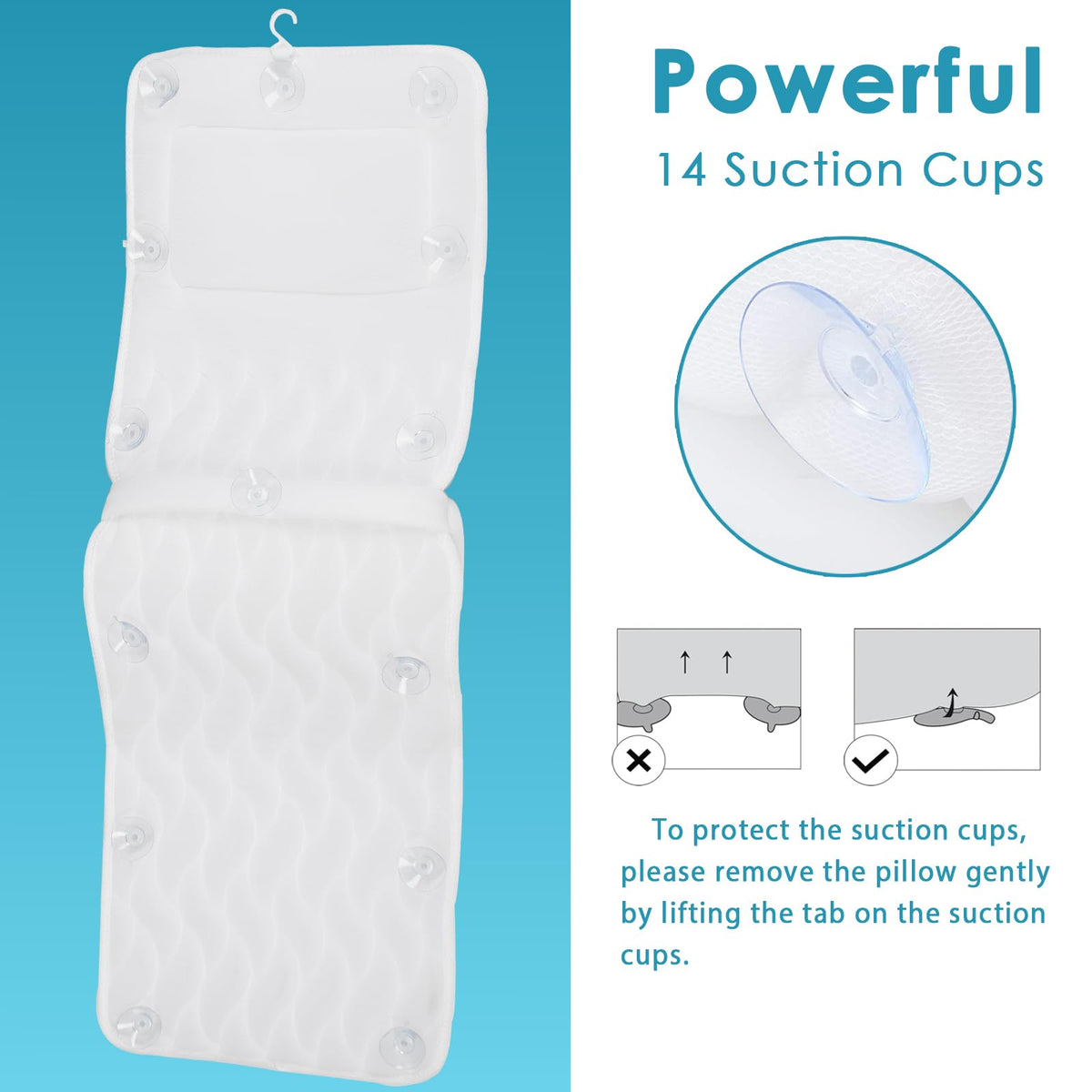 AEROiVi washable pillow with a drying hook for easy drying