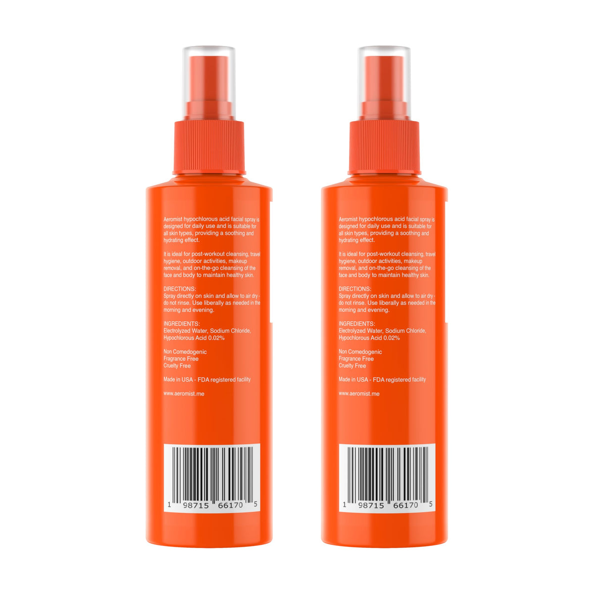 Aeromist 8oz bottle in compact gym bag for on-the-go cleansing