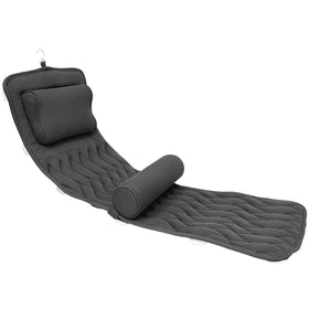 AEROiVi full body bath pillow with adjustable-lumbar-roll supports the waist during soaks