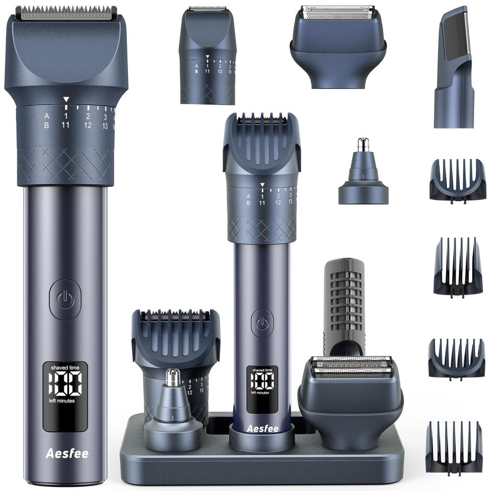 Aesfee beard trimmer with 5-in-1 kit for precise grooming