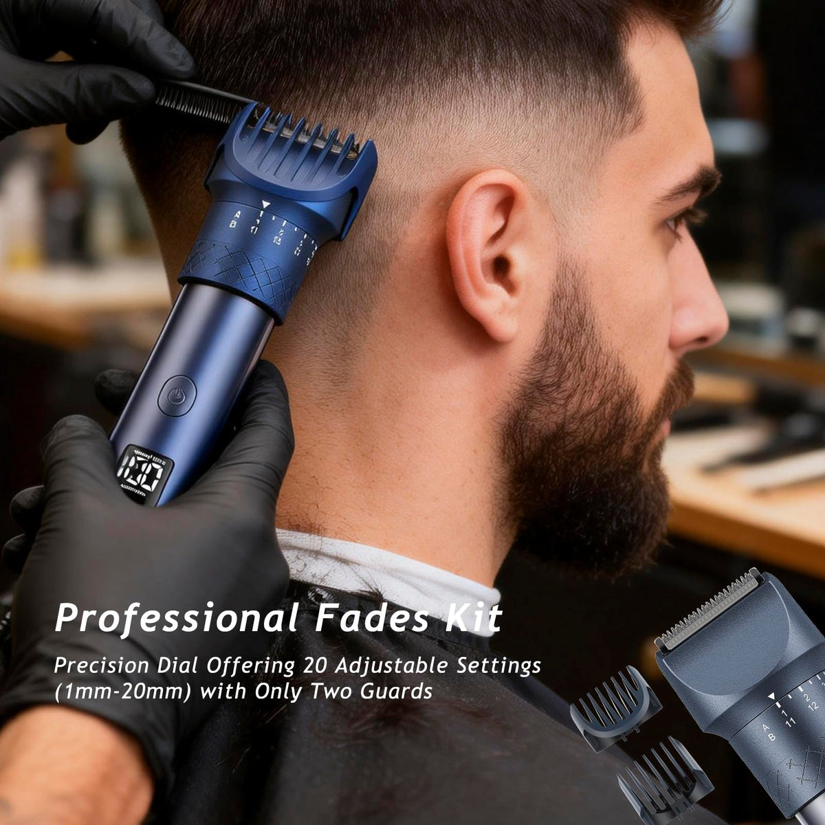 Aesfee beard trimmer IPX7 waterproof for wet or dry use