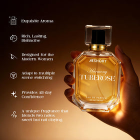 Aeshory base notes of musk vanilla and patchouli for warmth and depth.