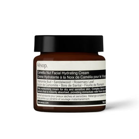 Aesop Camellia Nut Cream jar closeup highlighting rich hydration