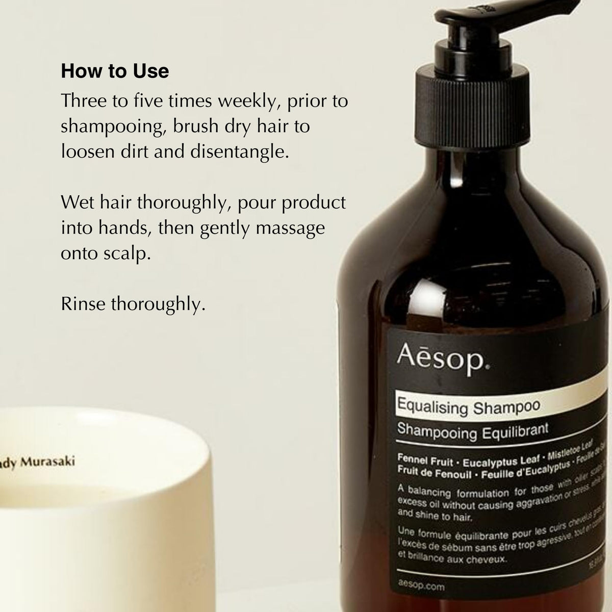 Aesop Equalising Shampoo 500 mL packaging for easy daily use