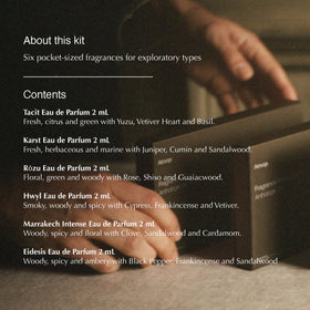 Aesop Volume I note portfolio featuring Yuzu, Vetiver, and Rose highlights