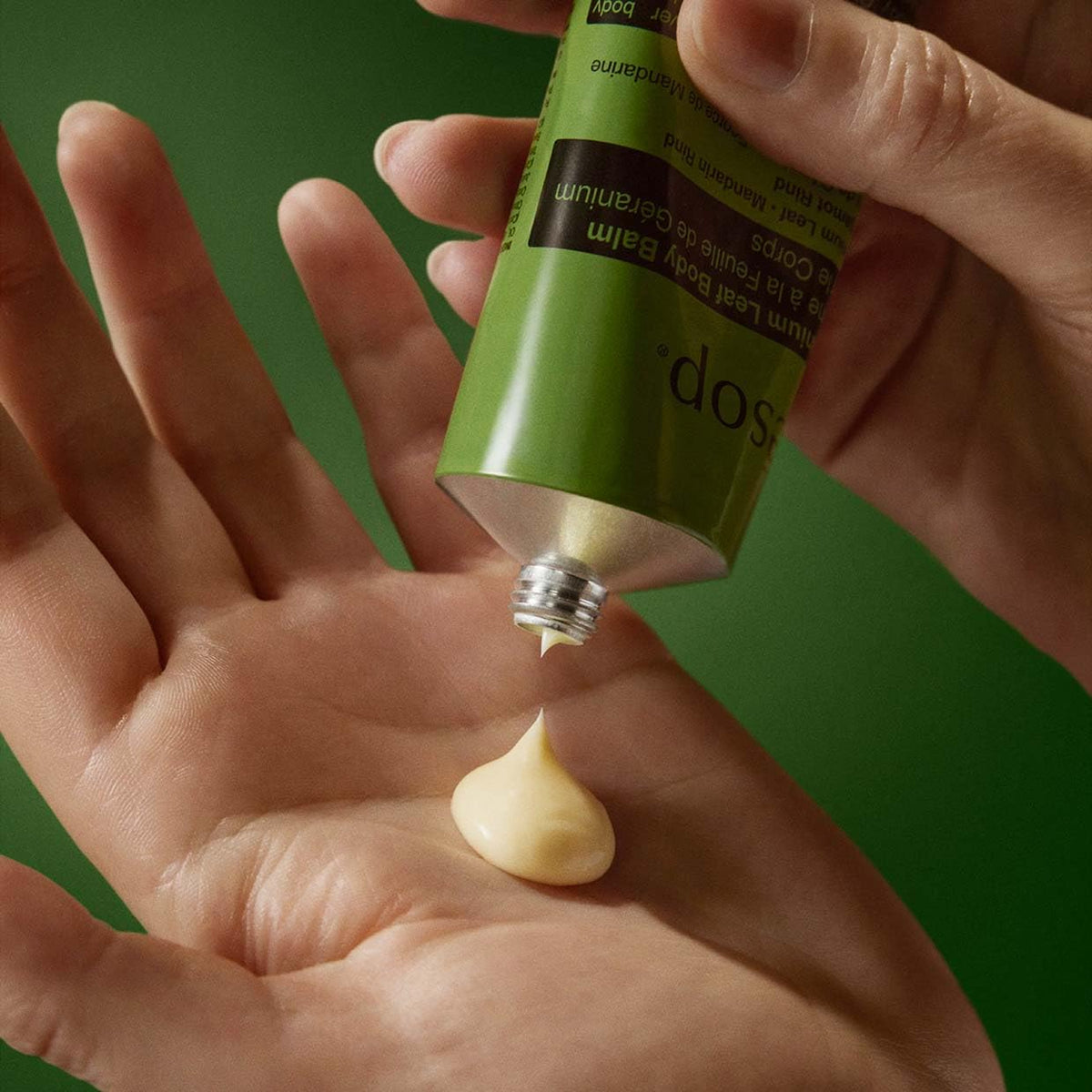 Geranium Leaf ingredient highlighted in Aesop balm for balanced skin feel.