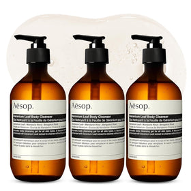 Aesop Geranium Leaf Body Cleanser bottle for daily gentle cleansing