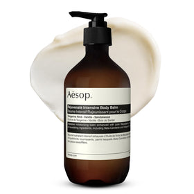 Aesop Rejuvenate balm bottle pouring for hydration