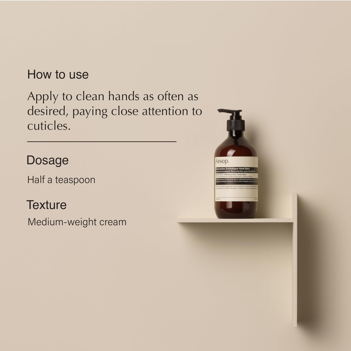 Close-up of Aesop Resurrection Balm's concentrated texture in a creamy finish