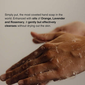 aesop Resurrection Aromatique Hand Wash refill being poured for a fragrant, gentle lather.
