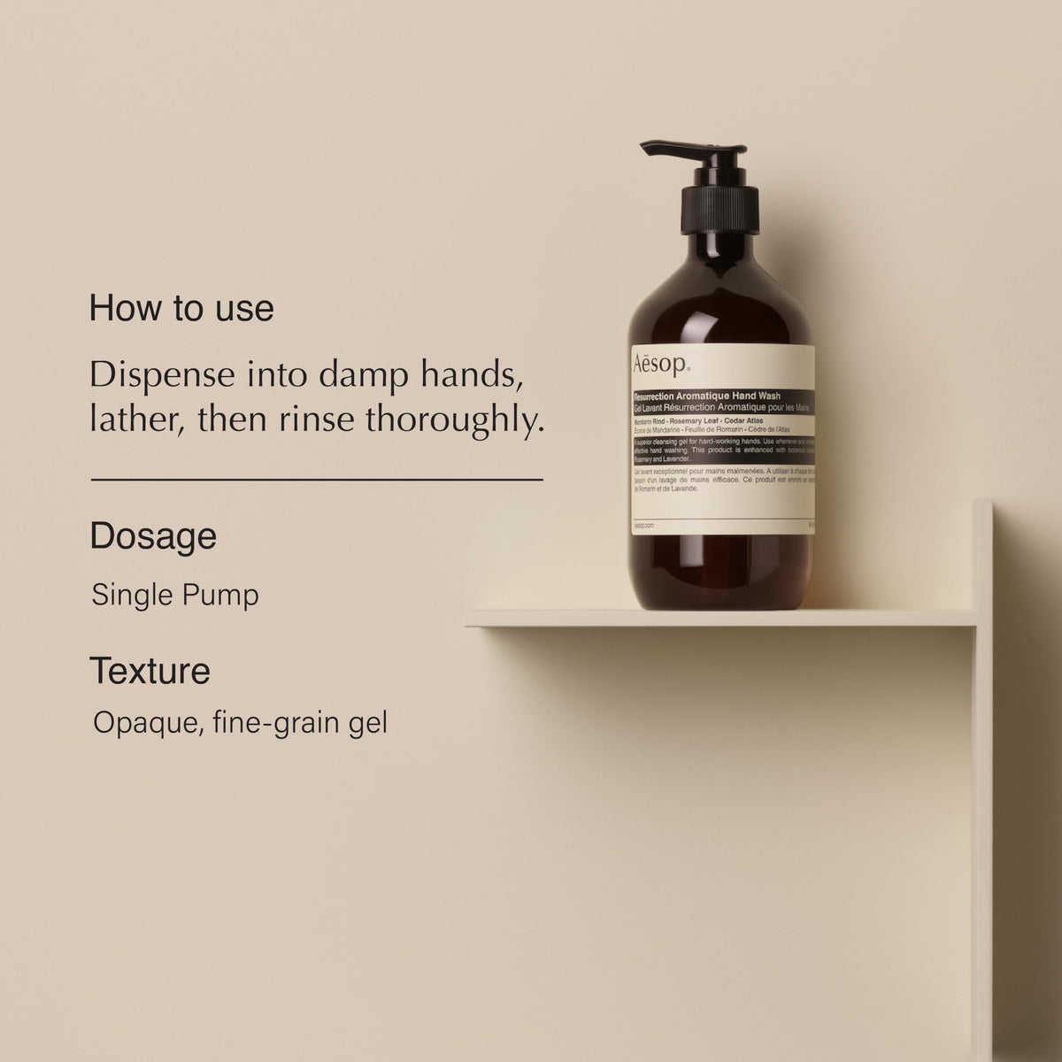 Aesop Resurrection Hand Balm jar highlighting rich hydration for hands.