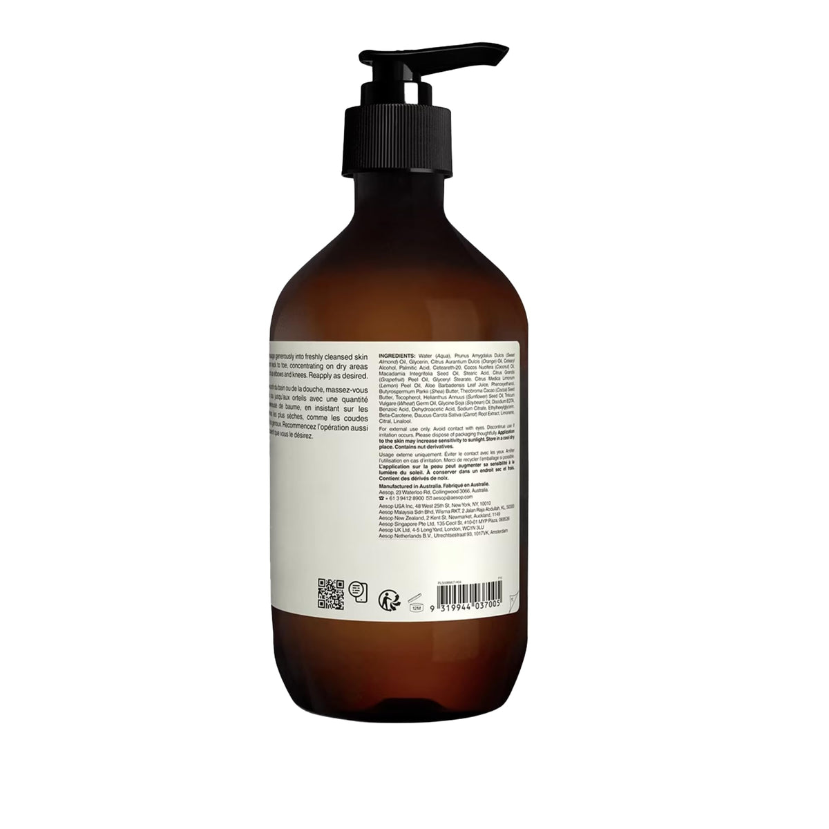 Aesop Rind Balm nut oil blend nourishes the skin.