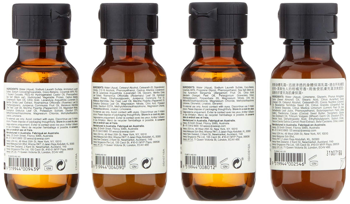 Aesop Shampoo enlivening bottle application delivering soft, shiny hair with gentle cleansing.