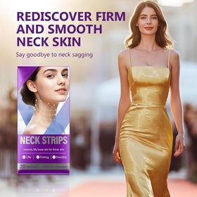 AETHEREVE neck lift tape strips close-up ready to apply for subtle lift