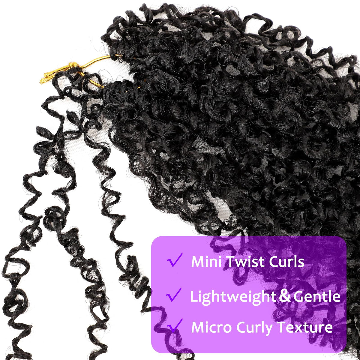 Aeyab Yanky Twist crochet hair in 1B color blends with natural tones