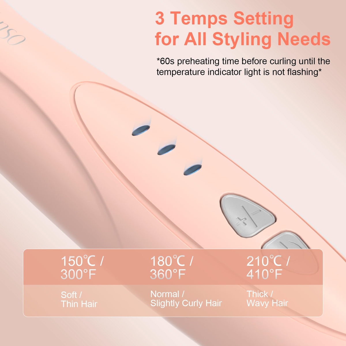 AFANSO 1-5-inch wand delivers relaxed beachy curls