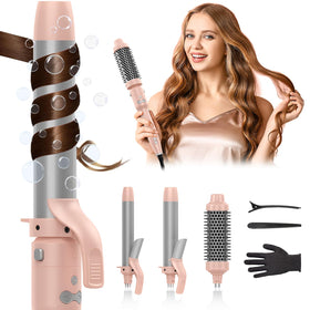 AFANSO rotating curling iron 1-inch wand for tight curls and smooth finish