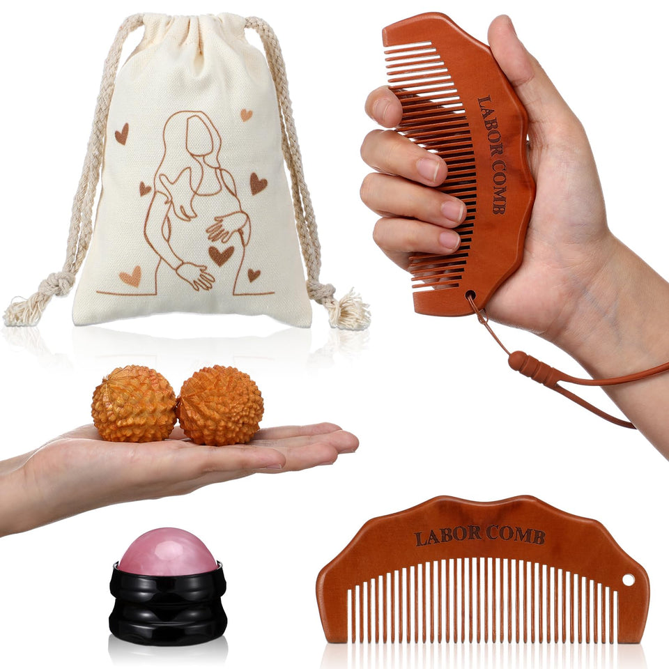 Afarnook birthing comb with lanyard for easy access during labor